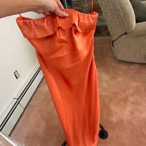 Princess Polly Vibrant Orange Strapless Dress